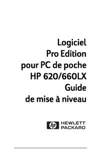 Notice Ordinateur de poche HP  660Lx