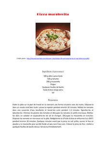 Pizza margherita - recette italienne
