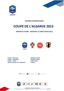 Coupe de l Algarve 2015 - Liste des joueuses retenues