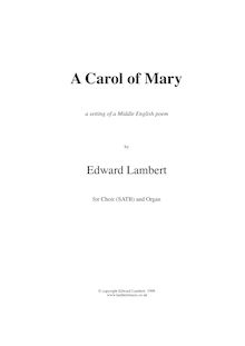 Partition complète, A Carol of Mary, Lambert, Edward