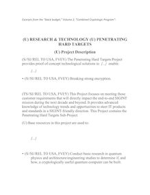 Affaire Snowden : Document de la NSA à propos de la construction d un ordinateur quantique (doc n°1)