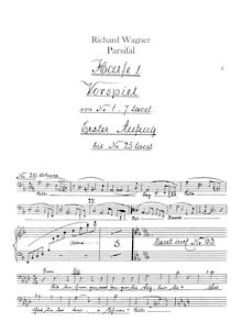 Partition harpe 1, 2, Parsifal, Wagner, Richard