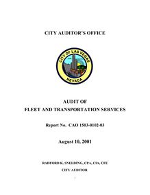 FY 01-02 03 Fleet Services Audit Report