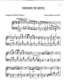 Partition , Chanson de Matin, Chanson de Nuit et Chanson de Matin, Op.15