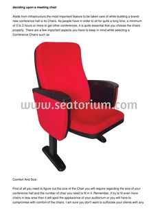 How To Choose Best Meeting Chairs For Your Auditorium?