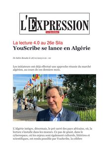 [ L Expression ] - La lecture 4.0 au 26e Sila | YouScribe se lance en Algérie