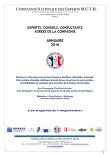 EXPERTS de la Compagnie Nationale des Experts MCTH ANNUAIRE 2016 03 