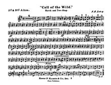 Partition Alto cor 1, 2 (E♭), Call of pour Wild, Losey, Frank Hoyt