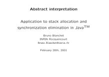 Application to stack allocation and