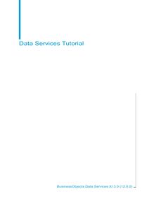 Data Services Tutorial