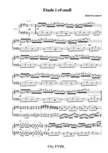 Partition complète, Etude en C-sharp minor, Etude i cis-moll, C♯ minor