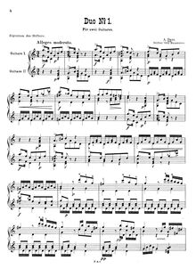 Partition complète, Duo No.1, C major, Darr, Adam