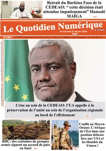 Quotidien Numérique d’Afrique du 31/01/2024
