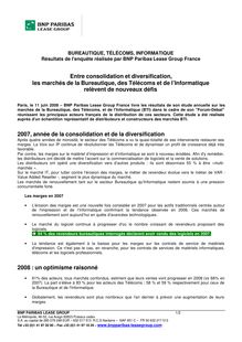 BUREAUTIQUE, TÉLÉCOMS, INFORMATIQUE - Enquete ITC 2008_10juin08