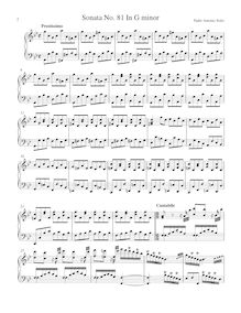 Partition Sonata R.81 en G minor, clavier sonates R.81-90, Soler, Antonio