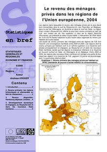 Le Revenu des ménages privés dans les régions de l Union européenne, 2004