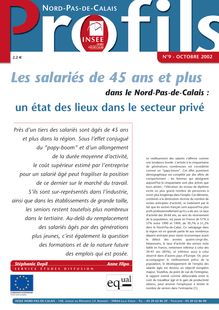 Les salariés de 45 ans et plus dans le Nord-Pas-de-Calais : un état des lieux dans le secteur privé