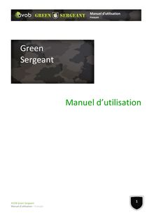 Green Sergeant Manuel d utilisation