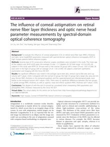 The influence of corneal astigmatism on retinal nerve fiber layer thickness and optic nerve head parameter measurements by spectral-domain optical coherence tomography