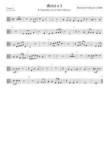 Partition ténor viole de gambe 2, alto clef, Geistliche Chor-Music, Op.11 par Heinrich Schütz