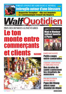 Walf Quotidien n°9186 - du jeudi 10 novembre 2022