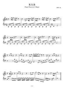 Partition complète, Piano Piece, C major, RSB