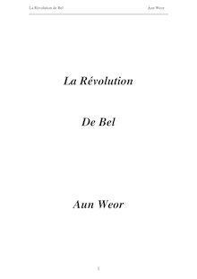 La Révolution de Bel (1950