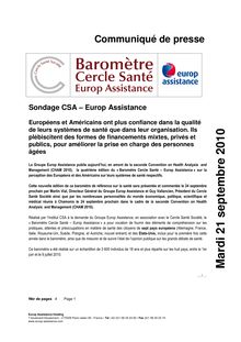 Communiqué de presse Baromètre Cercle Santé - Europ Assistance ...