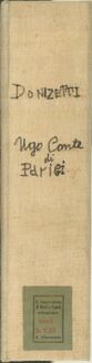 Partition Act I, Ugo, conte di Parigi, Donizetti, Gaetano