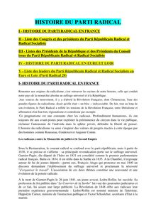 Histoire du Parti Radical en France et en Eure et Loir