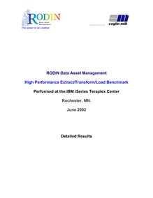 RODIN Data Asset Management ETL Benchmark June 2002