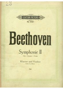 Partition de piano, Symphony No.2, D major, Beethoven, Ludwig van par Ludwig van Beethoven
