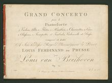 Partition parties complètes, Piano Concerto No.3, C Minor, Beethoven, Ludwig van