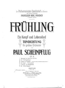 Partition Segment 1, Frühling, Op.8, Ein Kampf- und Lebenslied, Tondichtung für grosses Orchester