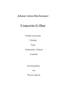 Partition complète, violon Concerto en G major, G, Reichenauer, Antonín