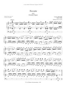 Partition complète, Toccata, D minor, Bélier, Gaston