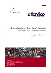 Les Français et la participation de François Hollande aux commémorations