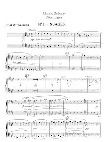 Partition basson 1/2, 3, nocturnes, Debussy, Claude