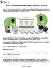Should You Bundle Home Security and Home Automation?