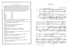 Partition complète et parties, Piano Trio No.2, Op.51