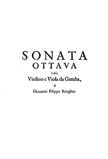 Partition Sonata No.8 en G minor, 12 sonates pour violon, viole de gambe et Continuo