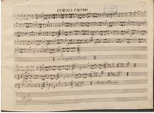 Partition cor 1, Concert Pour le Clavecin Avec L Accompagnement de 2 Violons, Taille, Basse & 2 Cors