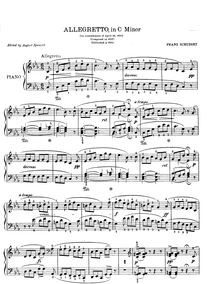 Partition complète, Allegretto en C minor, Schubert, Franz par Franz Schubert