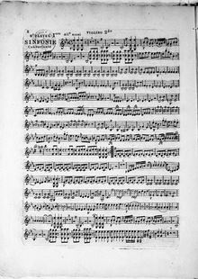 Partition violons II, Sinfonie concertante à neuf instrumens, Premiere Simfonie concertante à neuf parties, Serenate ou Sinfonie concertante à neuf instruments Op.20