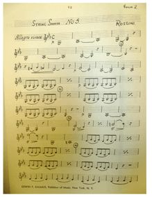 Partition violon 2, sonates pour cordes, Sonate per archi, Rossini, Gioacchino par Gioacchino Rossini