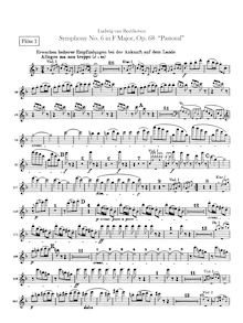 Partition flûte 1, 2, Piccolo, Symphony No.6, Pastoral, F major