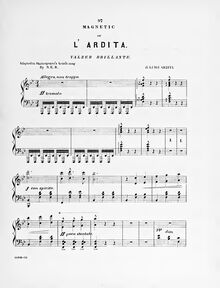 Partition complète, L ardita / Magnetic(), Valzer brillante or Magnetic Waltz par Luigi Arditi