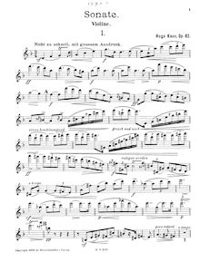 Partition de violon, violon Sonata, Sonate für Violine und Pianoforte, op. 82