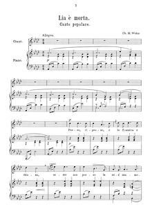Partition complète, 3 mélodies Italiennes, Op.32, Widor, Charles-Marie