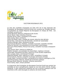 Régionales candidats EELV21